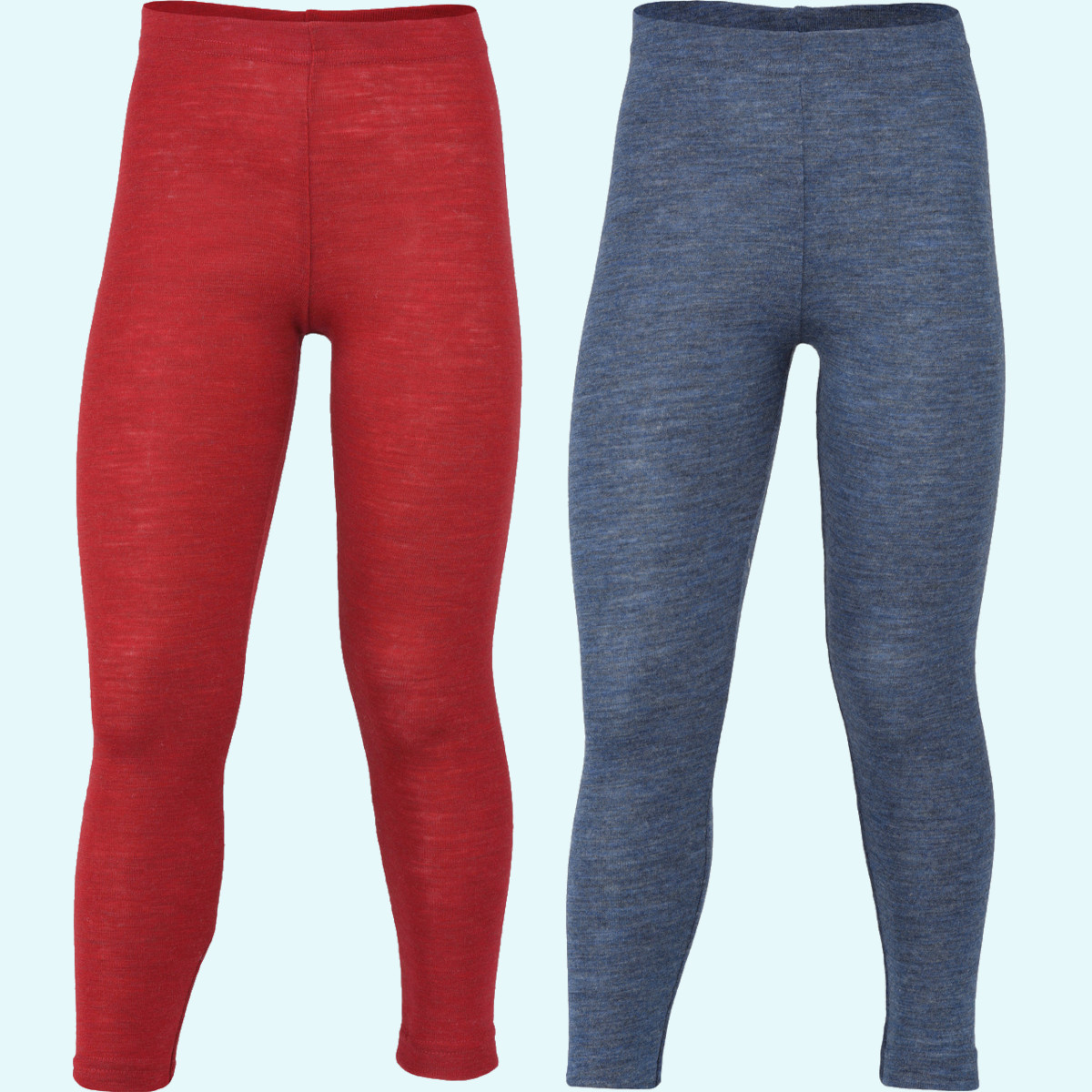Merinowolle leggings für Kinder Kinder Leggin Schurwolle farbig uni IVN BEST