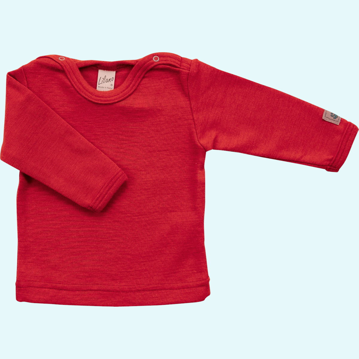 Wolle-Seide Pullover für Babys im Sale Baby Kinder Shirt - Pulli Wolle Seide Langarm rot GOTS