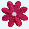 Blume: 20mm fuchsia/weiß