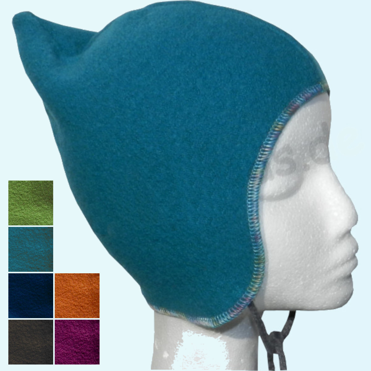 Warme Wollkids Kinder Winter Zwergen Mütze aus 100% Wollwalk Warme Wollkids Baby & Kinder Wollwalk Zwergen Mütze - Walkmütze Walkhaube aus 100% Wolle für den Winter mit Band