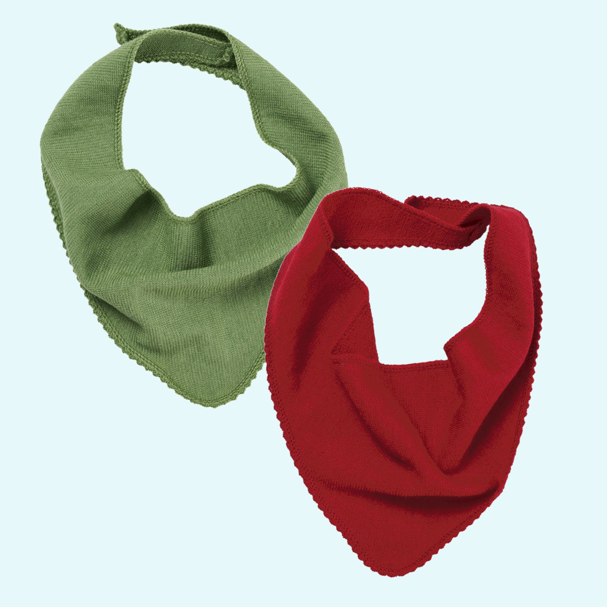 SALE: Dreieckstuch - Halstuch - aus BIO Wolle Seide Frottee - GOTS