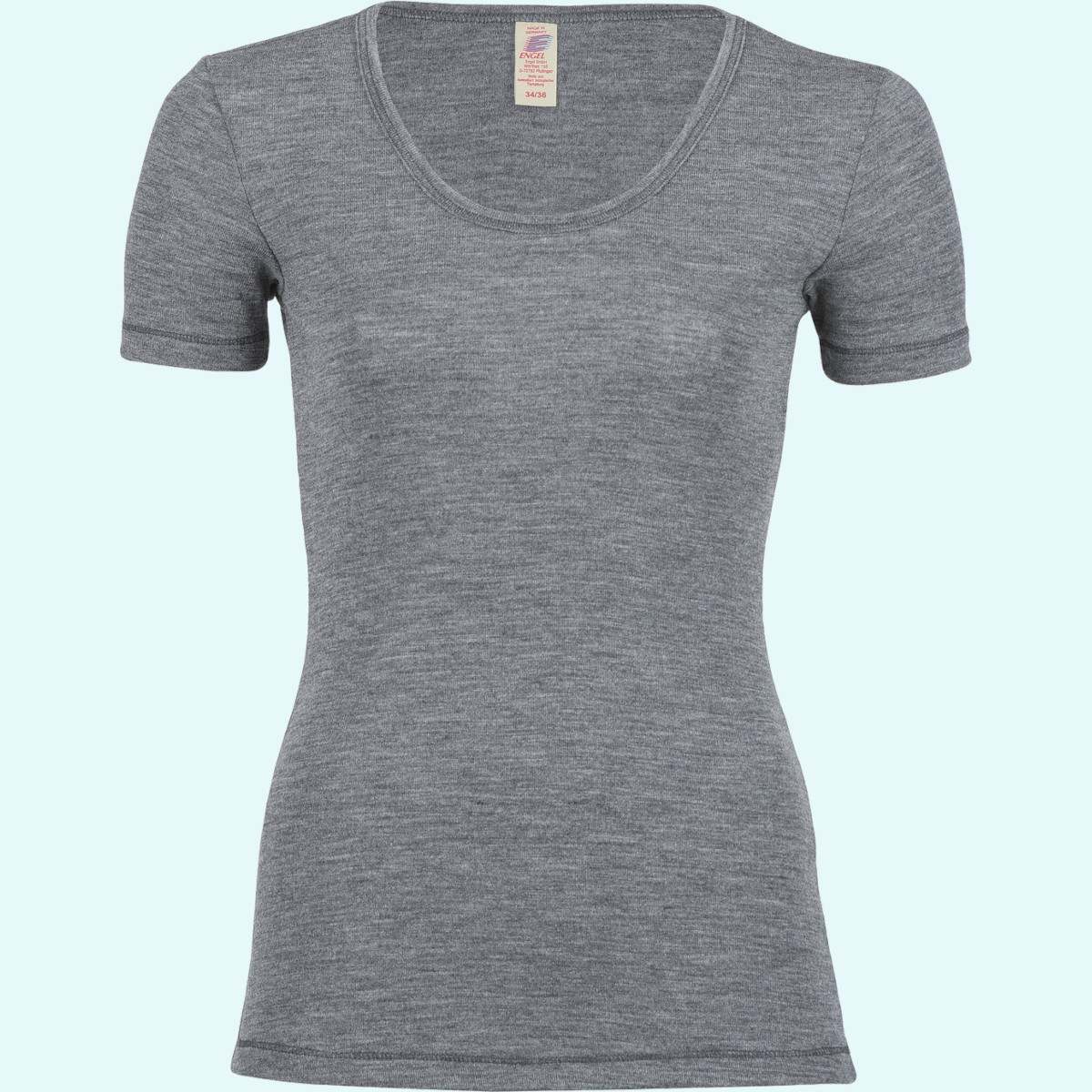 Damen Shirt kurzarm Schurwolle farbig IVN BEST