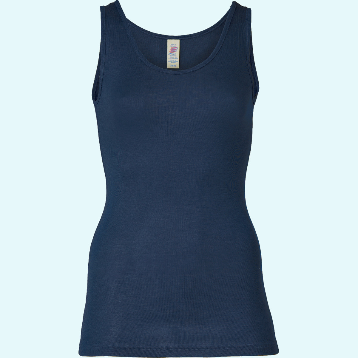Damen Achselshirt Wolle Seide farbig uni GOTS