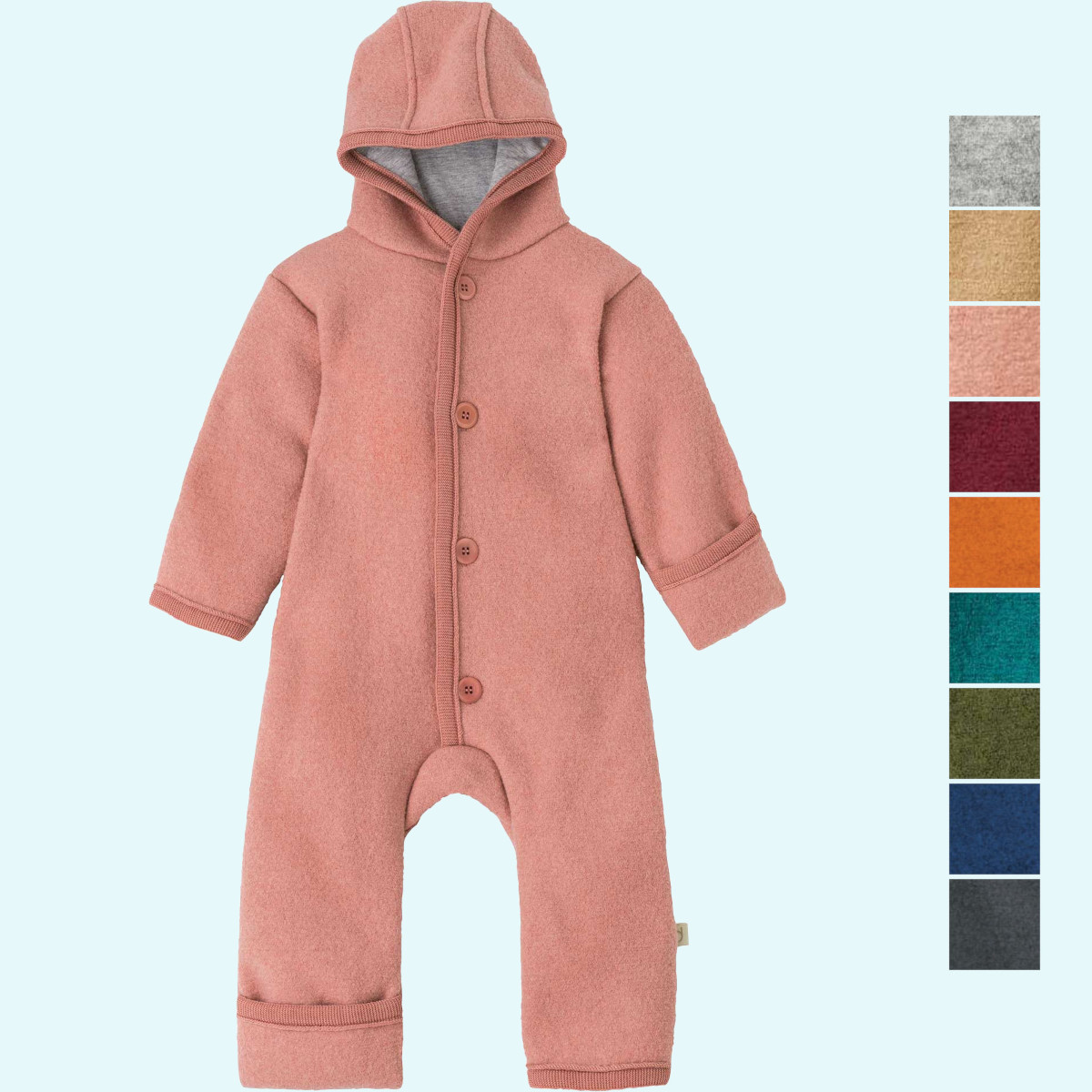 Kuschelwarmer disana Baby & Kinder Winter Wollwalk-Overall/Walkanzug outdoor aus kbT merino Schurwolle GOTS