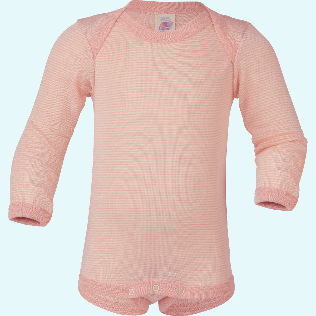 SALE - Kuschelweicher Engel Baby Body langarm Merinowolle Seide SALE - Engel Baby Body langarm geringelt aus kbT merino Schurwolle/Seide - Sommer & Winter ideal bei empfindlicher Haut GOTS