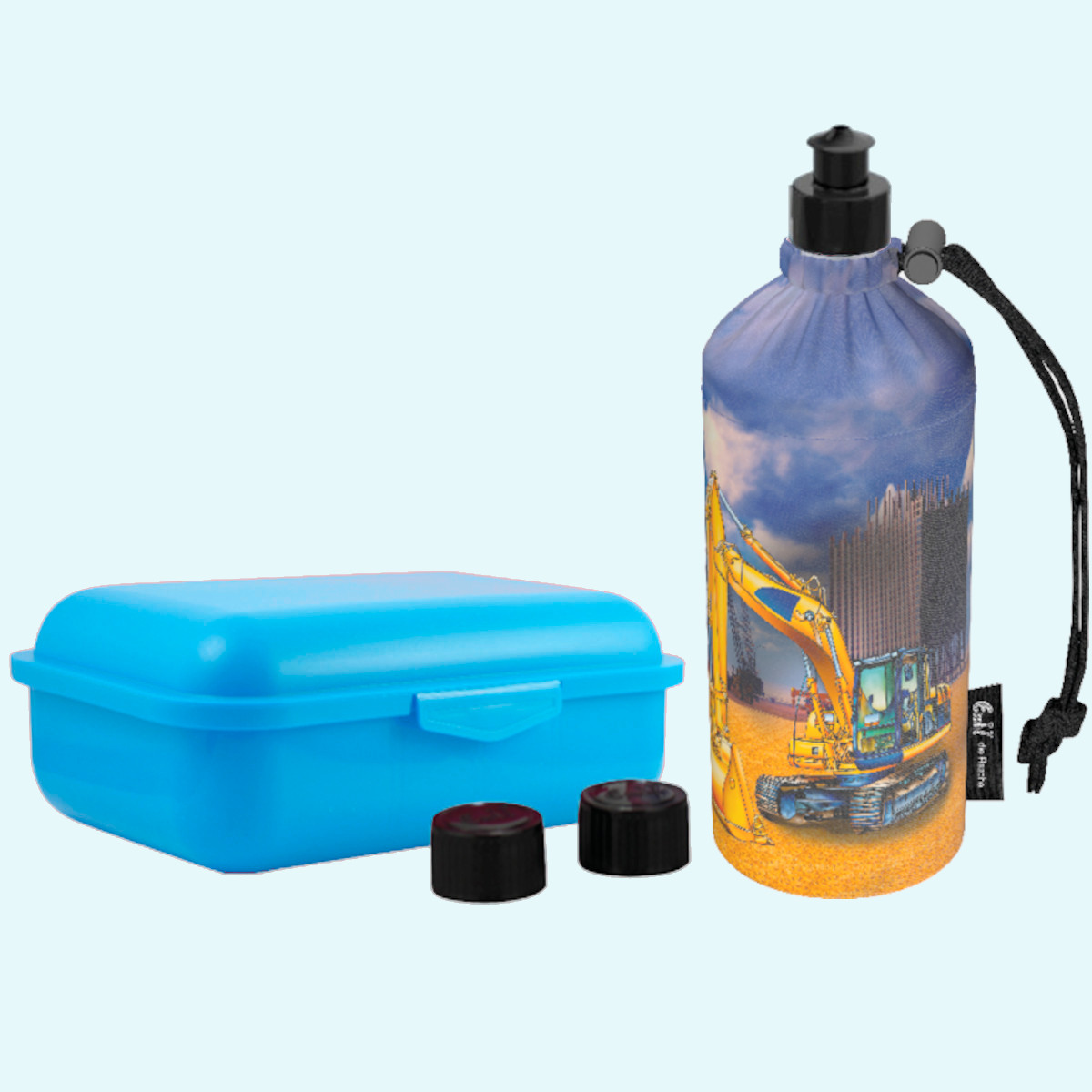Emil Kinder Schulstart Starter-Set mit BIO-Brotdose + Trinklasche Emil - Kindergarten & Schulstart Starter-Set - BIO Brotdose, Trinkflasche mit Trinkcap & Ersatzverschlüsse für Kinder