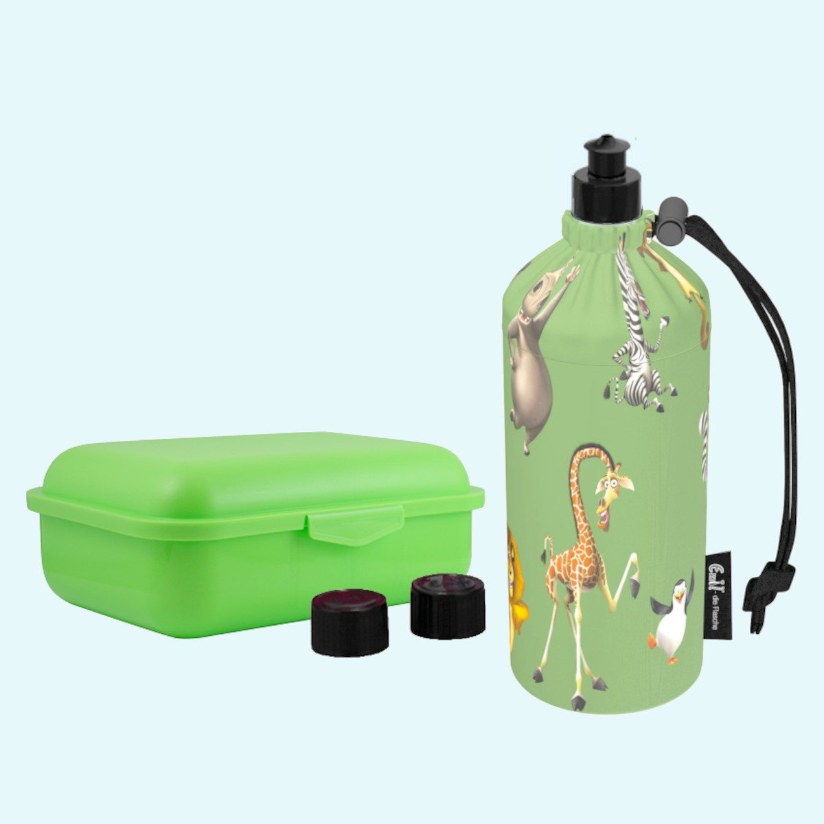 Emil Kinder Schulstart Starter-Set mit BIO-Brotdose + Trinklasche Emil - Kindergarten & Schulstart Starter-Set - BIO Brotdose, Trinkflasche mit Trinkcap & Ersatzverschlüsse für Kinder