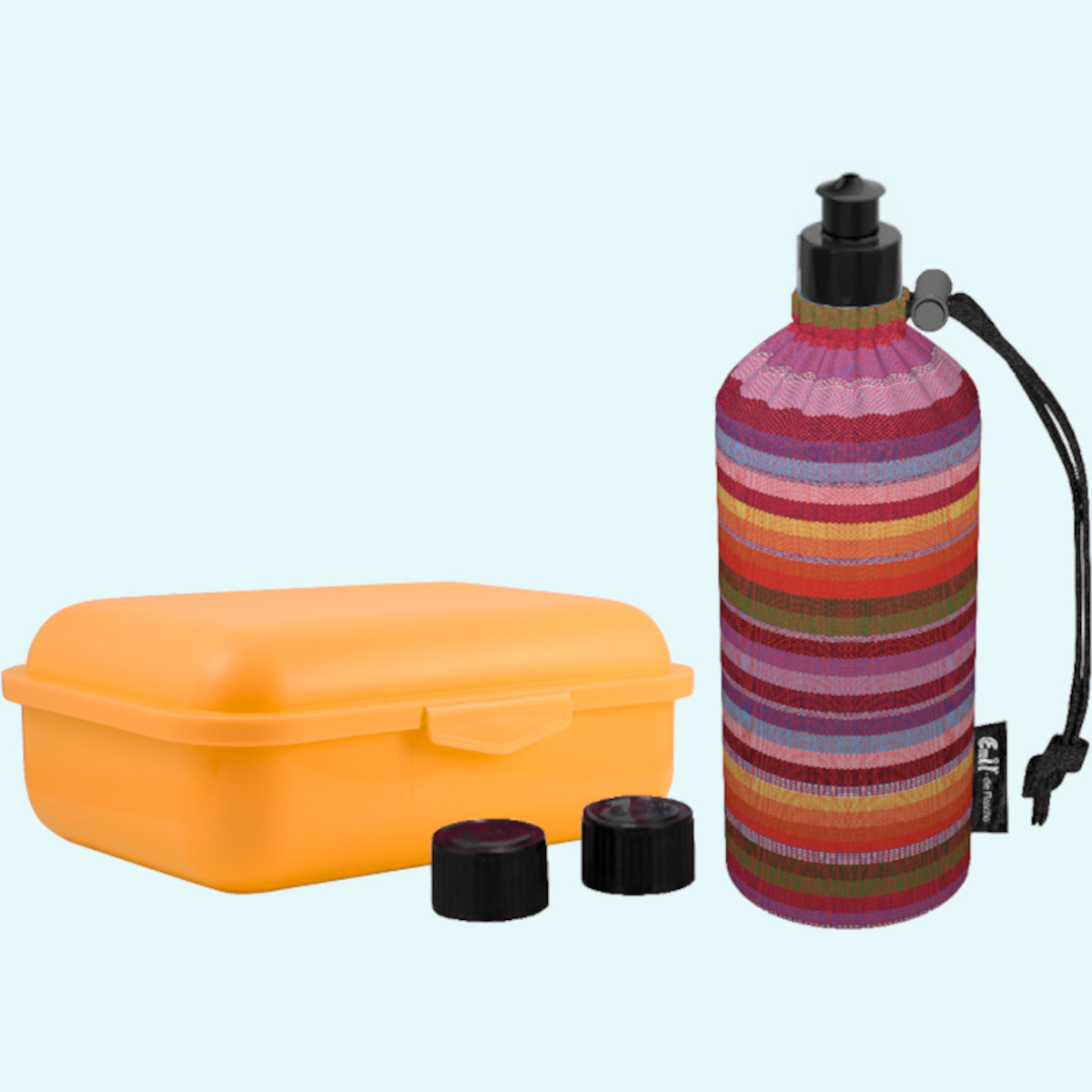 Emil Kinder Schulstart Starter-Set mit BIO-Brotdose + Trinklasche Emil - Kindergarten & Schulstart Starter-Set - BIO Brotdose, Trinkflasche mit Trinkcap & Ersatzverschlüsse für Kinder