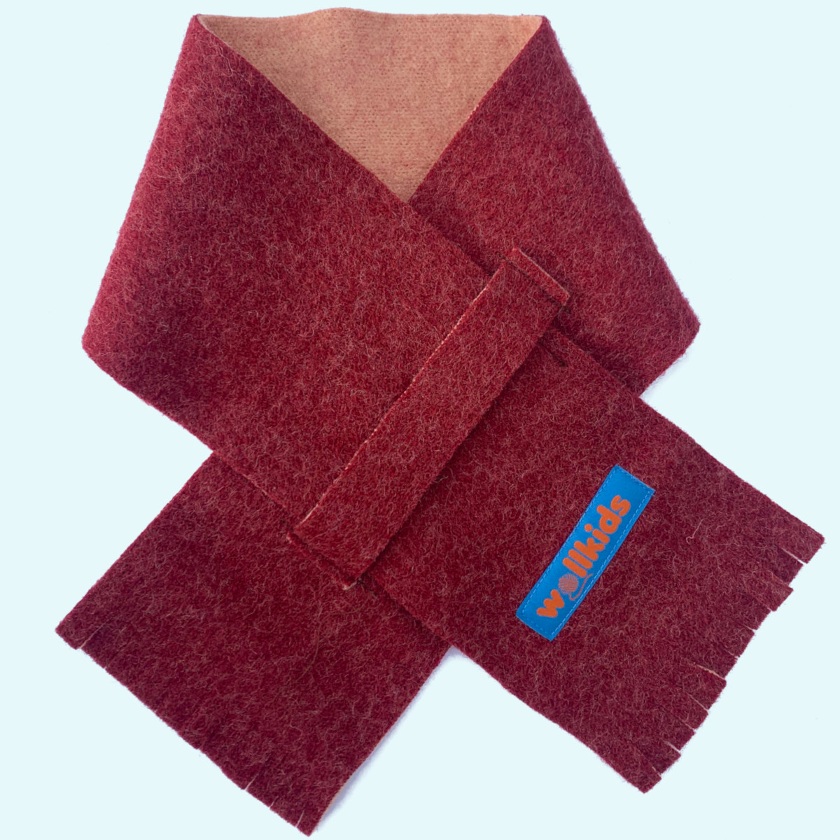 Warmer Doubleface Schal - Sicherheitsschal - Steckschal aus 100% Merinowolle - Handarbeit für den Winter