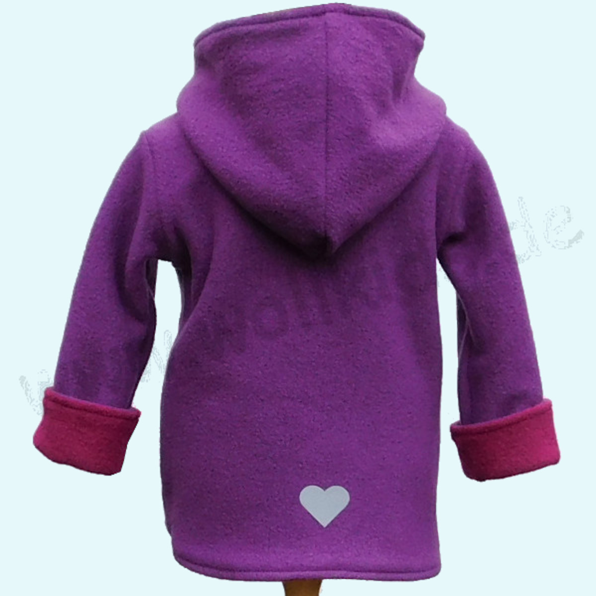 Mädchen Walkjacke aus 100% Schurwolle - Wollkids lila/beere Doubleface Walkjacke für Mädchen aus 100% Schurwolle von Wollkids - Farbe lila/beere