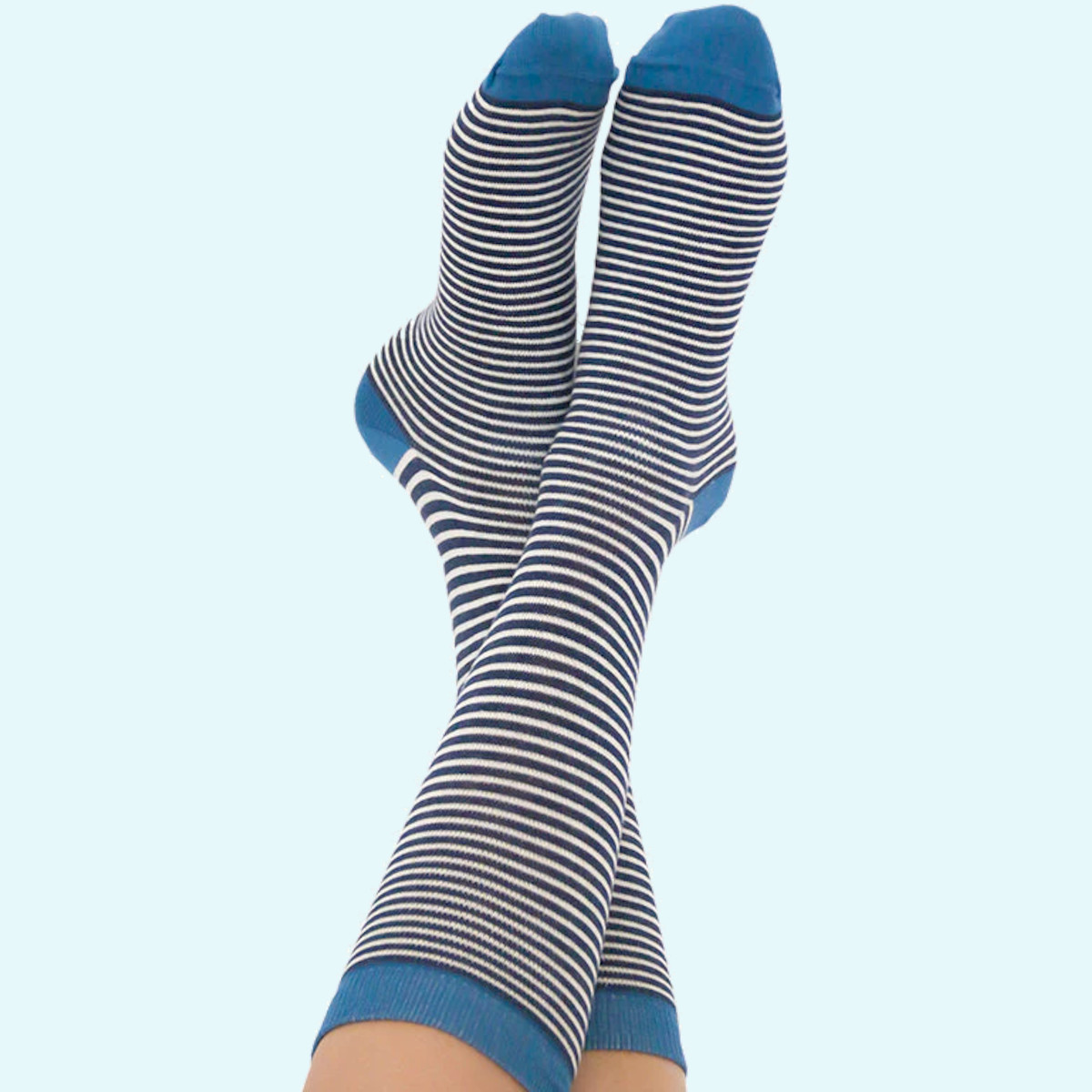 Hohe Socken für Damen & Herren aus Bio Bumwolle - Albero-natur Hohe Socken geringelt für Damen & Herren aus feiner Bio Bumwolle von Albero-natur