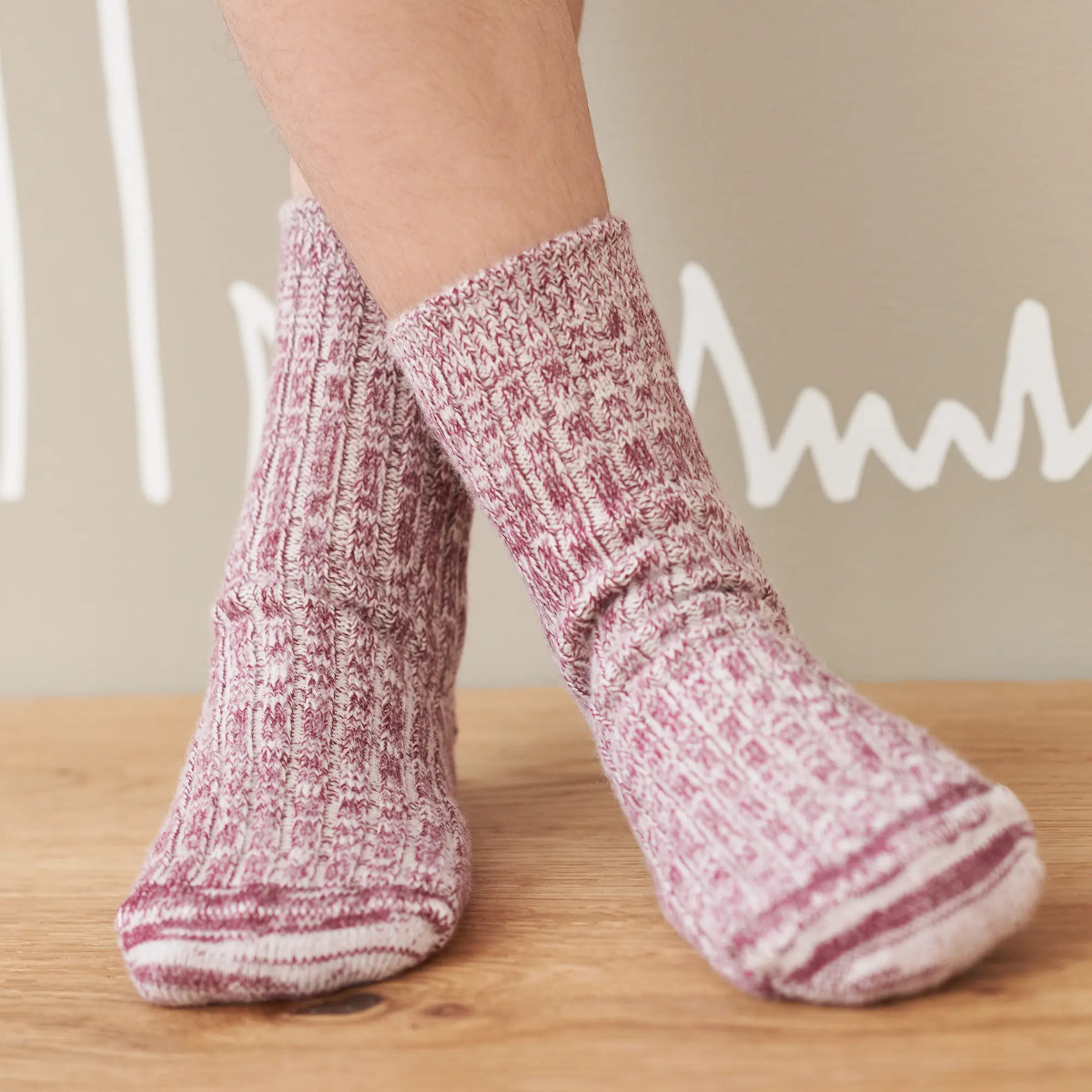 Dicke Wintersocken im Norweger-Strick für Kinder aus Merino Schurwolle  - GOTS