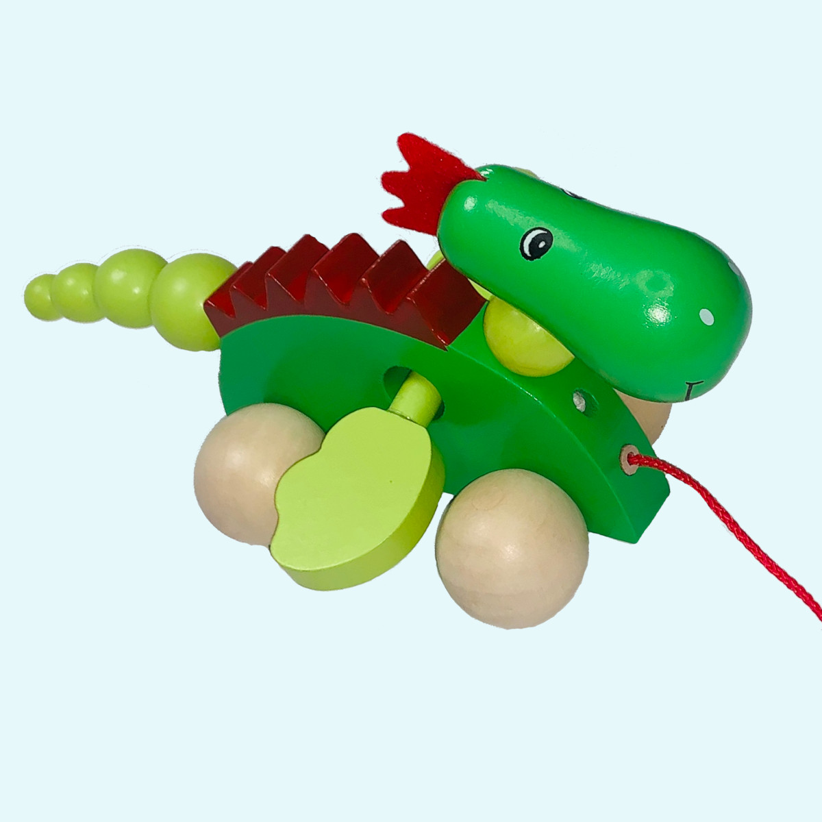 Großes Zauber-Ziehtier aus Holz von Goki für Kinder 🐉 Zuberdrache Jago Großes Ziehtier aus Holz von Goki für Kinder ab 1 Jahr - Zuberdrache Jago