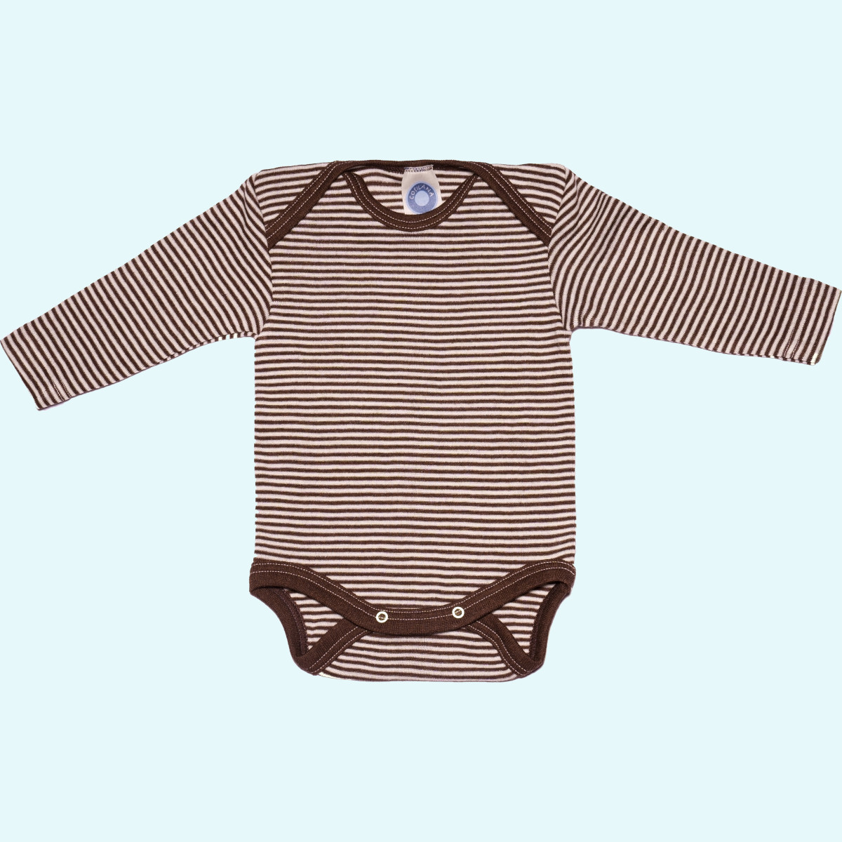 Cosilana Winter Baby Body Merino-Wolle/Seide Baby Body langarm geringelt von Cosilana aus BIO merino Schurwolle/Seide - ideal im Winter & bei empfindlicher Haut GOTS
