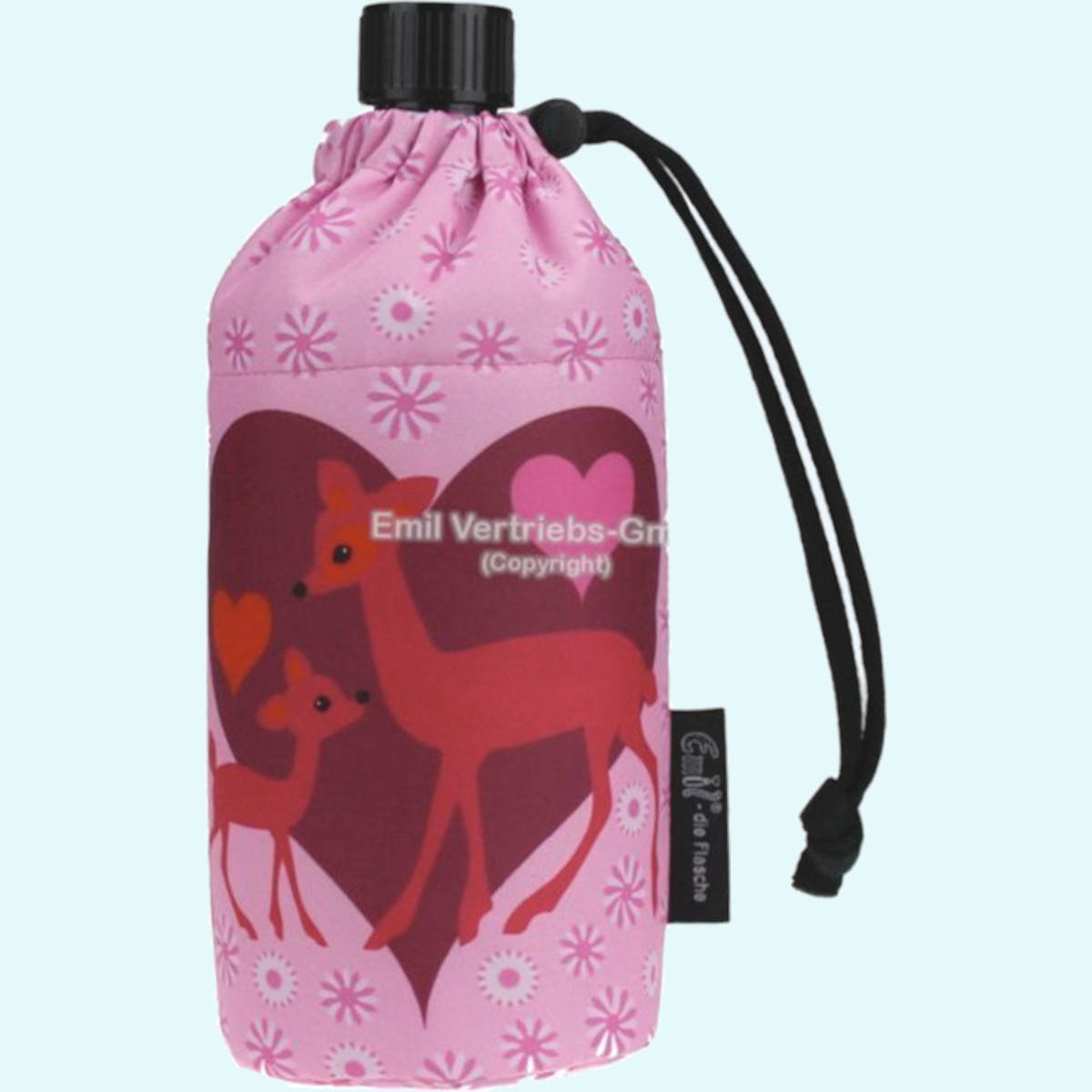Emil Kinder Trinkflaschen mit Blume des Lebens Schule Emil die Flasche - Kinder Glas-Trinkflaschen für die Schule mit Blume des Lebens & Isolier-Behälter - Die gesunde Trinkflasche
