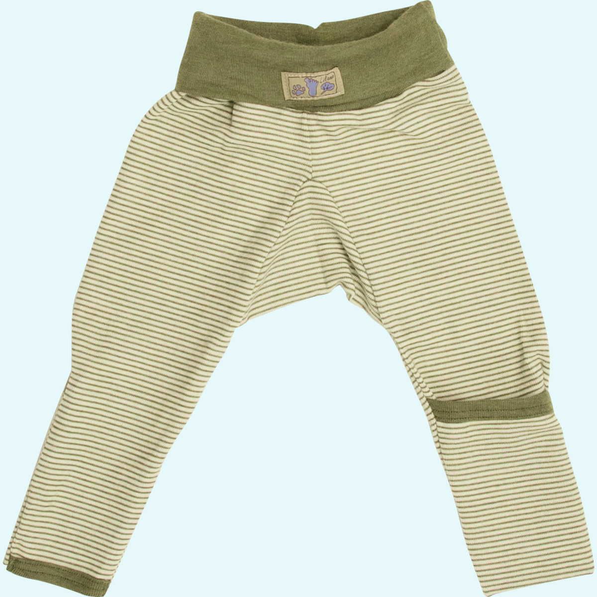 Baby Hose - Mitwachsend - mit Nabelbund & Beinumschlag - Wolle/Seide von Lilano GOTS
