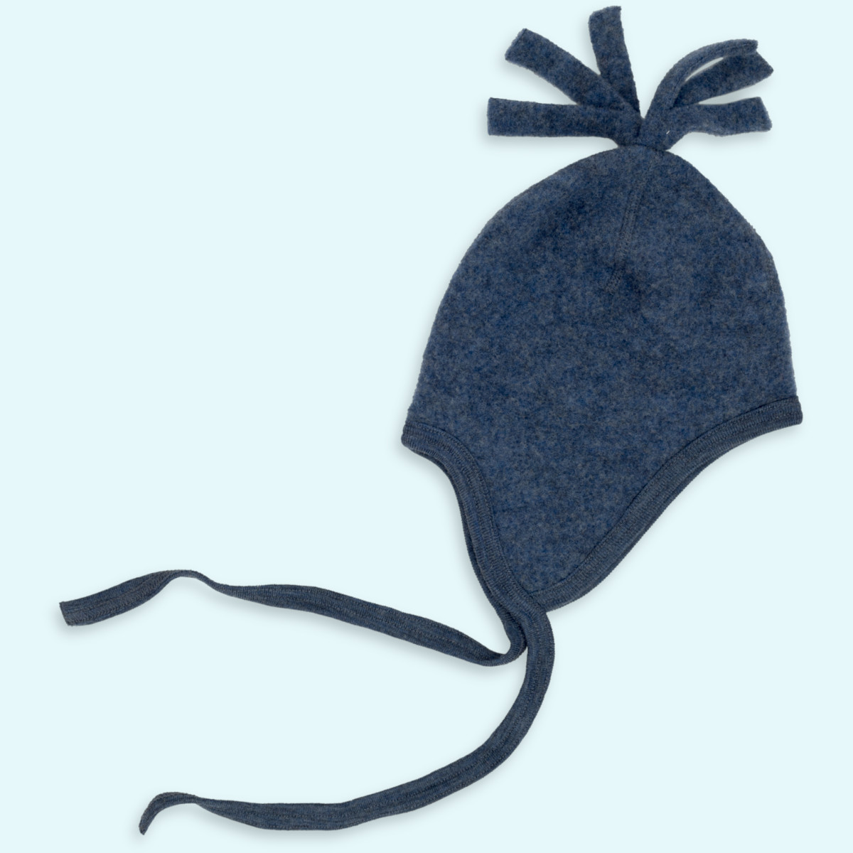 Wollfleece Mütze für Babys Baby Häubchen Wollfleece farbig uni IVN BEST