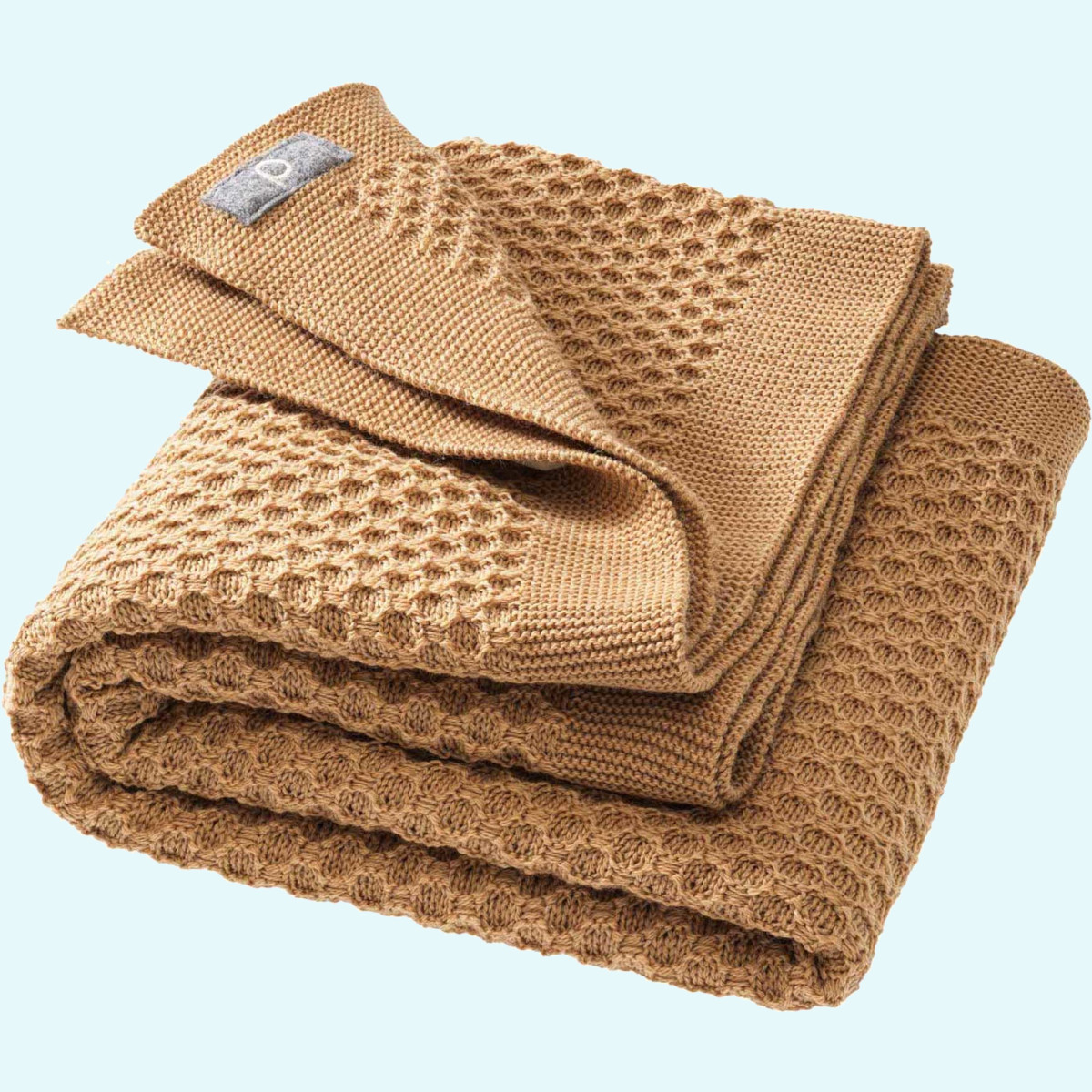 Warme disana Strick-Kuscheldecke für Erwachsene Merino-Schurwolle Große warme disana Erwachsenen Waben-Strick-Kuscheldecke 135x200 aus BIO merino Schurwolle - Winter-Decke GOTS