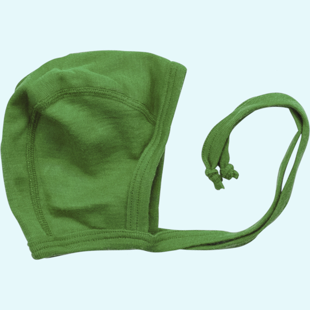 Wolle/Seide Mütze für Babys Sale Baby Häubchen Wolle Seide grün GOTS