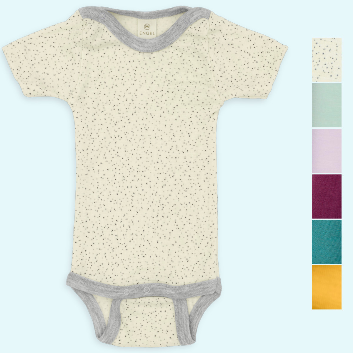 Zarter Engel kurzarm Baby Body aus Merino Wolle/Seide Kurzarm Baby Body aus kbT merino Schurwolle/Seide von Engel - Sommer & Winter ideal bei empfindlicher Haut GOTS