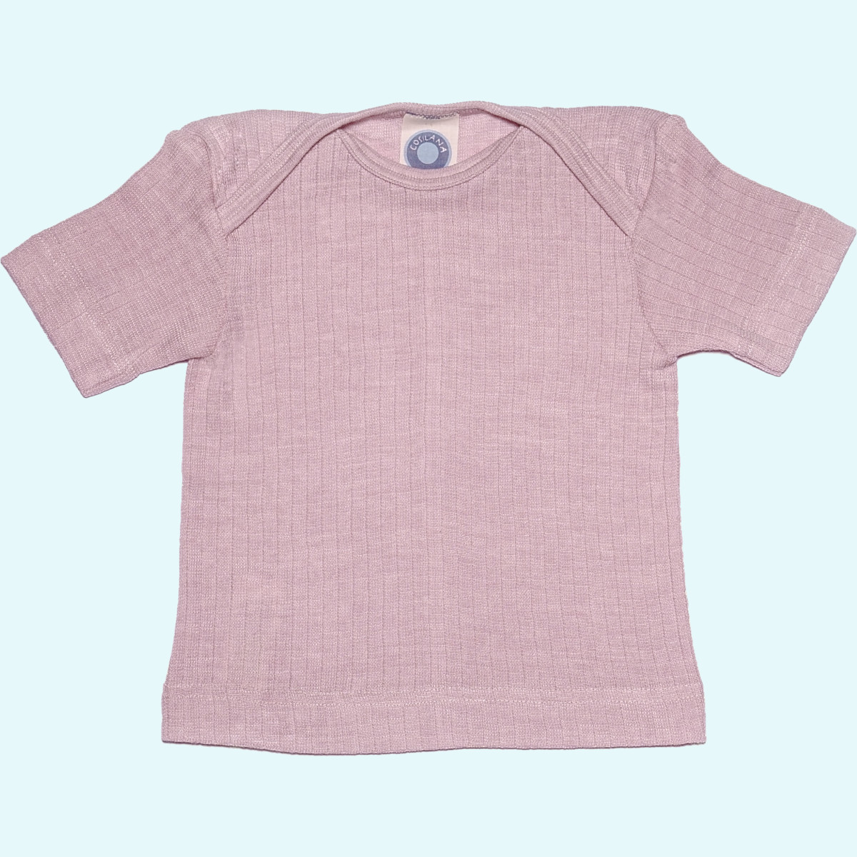 Baby Schlupfhemd kurzarm aus Wolle-Seide-Baumwolle - Cosilana Sommer Schlupfhemd für Babys aus Wolle-Seide-Baumwolle von Cosilana - kurzarm