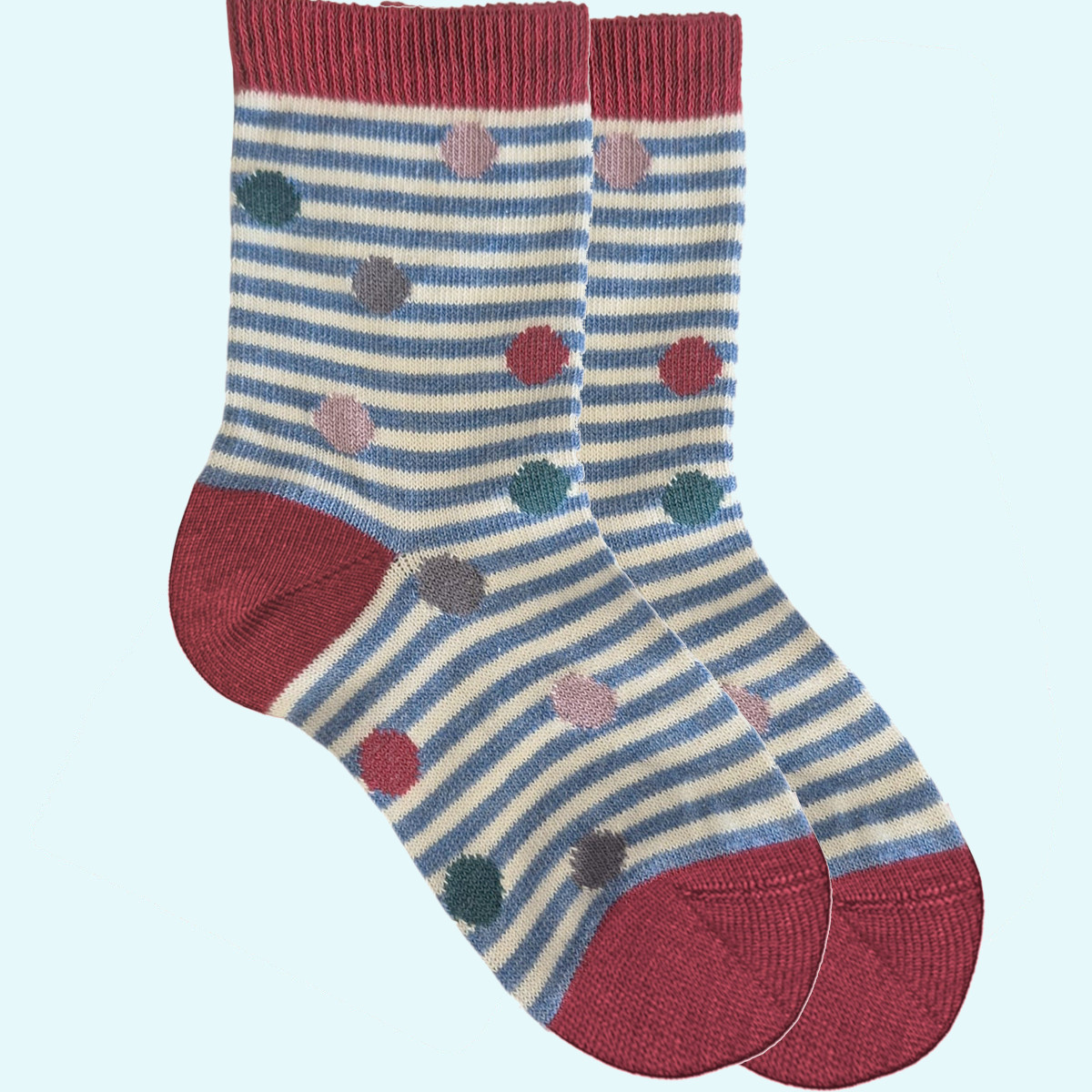 Fröhlich bunte Socken aus feiner BIO Baumwolle - süße Farben