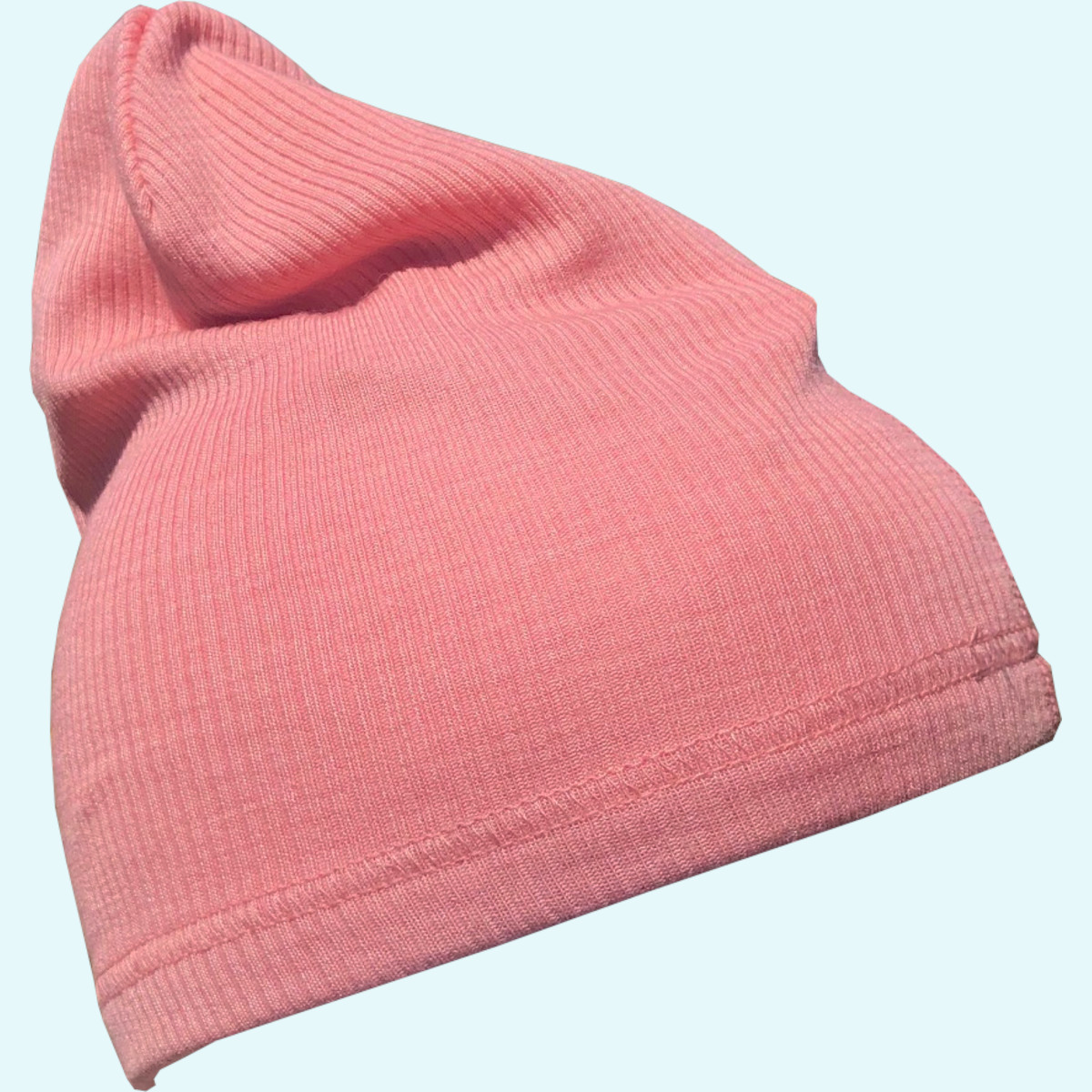 SALE - Engel Baby Beanie aus merino Wolle/Seide 62/68 SALE - Baby Beanie-Mütze powder & grey von Engel in 62/68 aus BIO merino Schurwolle/Seide für Sommer & Winter IVN BEST