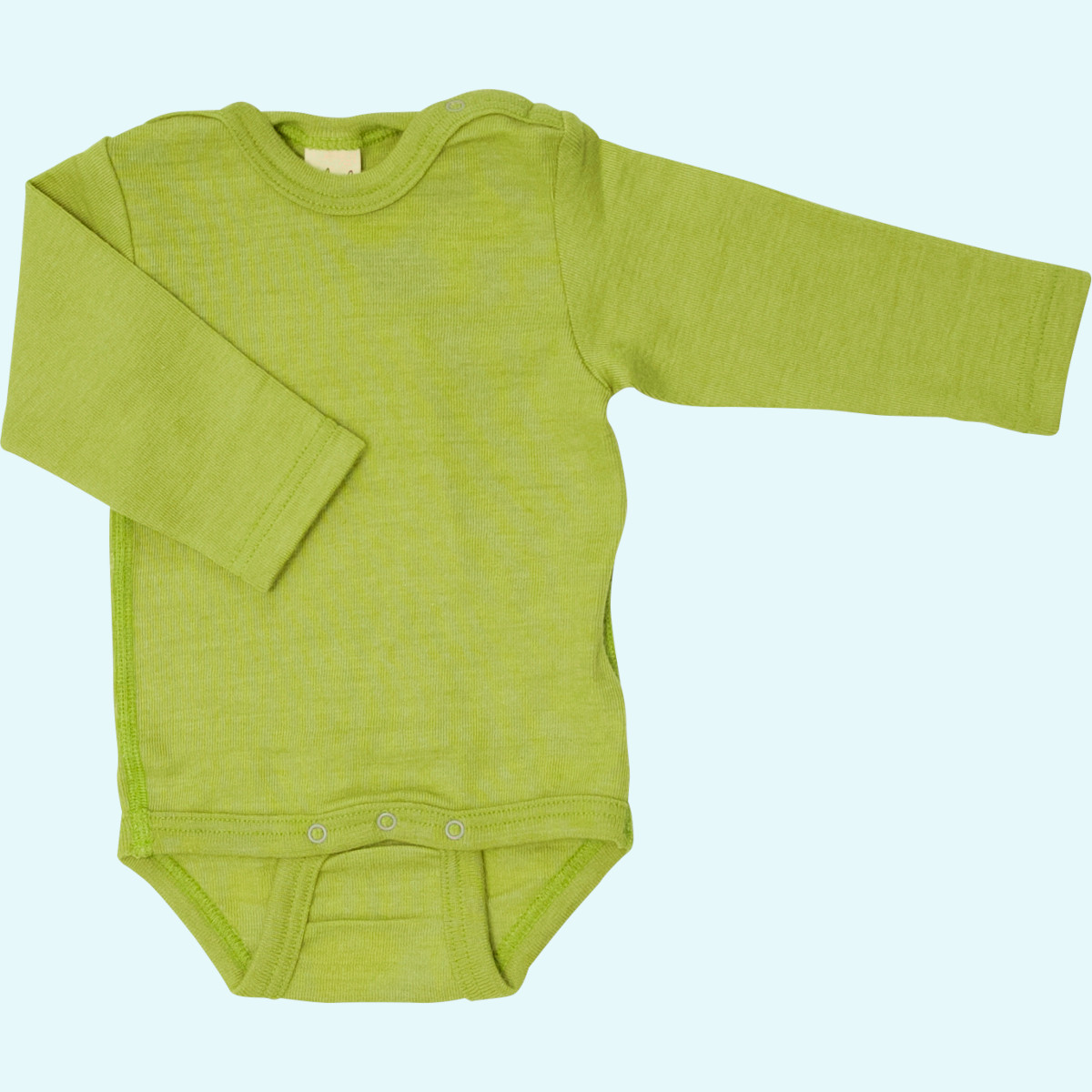 Langarm Baby Body aus Wolle/Seide von Lilano - GOTS