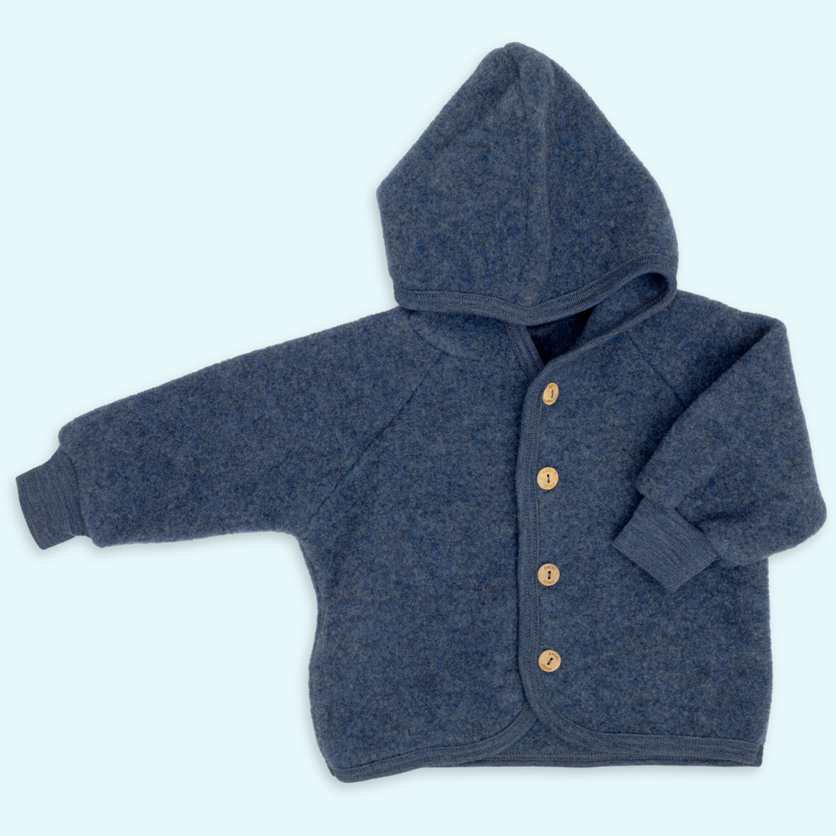Wollfleece Jacke für Babys von Engel Baby- & Kinder-Kapuzenjacke Wollfleece farbig uni IVN BEST