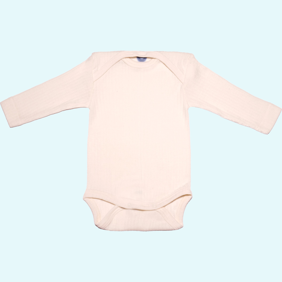Baby Body Langarm Wolle Seide Baumwolle natur GOTS