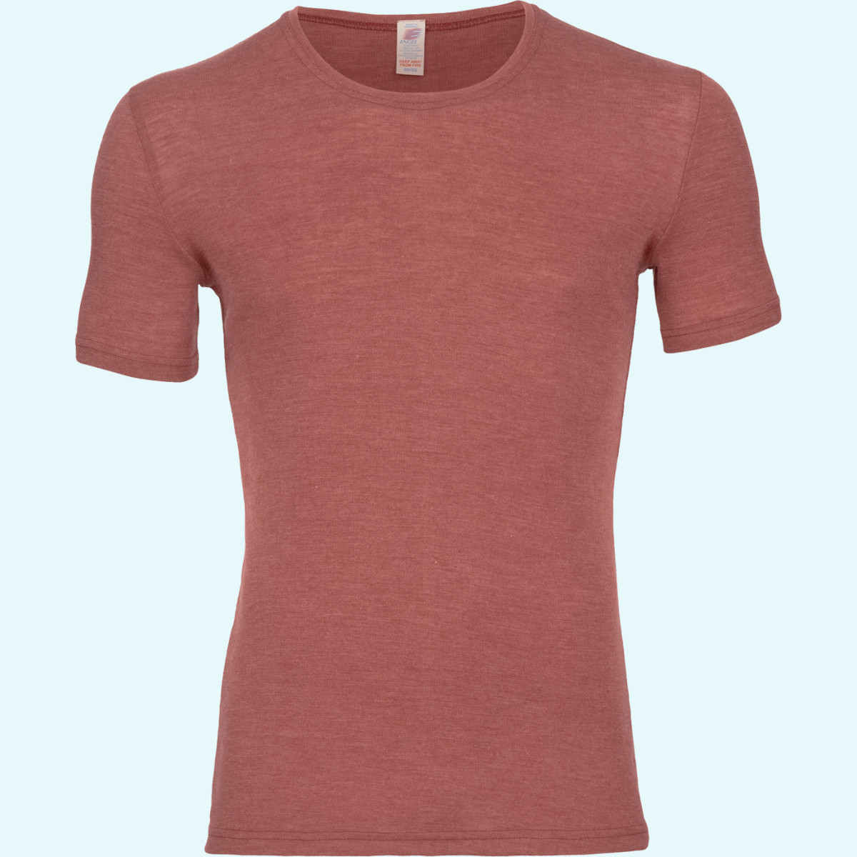 Engel t-shirt für Herren Herren Shirt kurzarm Wolle Seide farbig uni GOTS