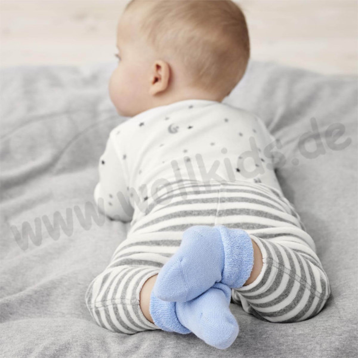 Kuschelweiche Baby Frottee-Plüschsocken aus reiner BIO Baumwolle 2er Pack von Livingcrafts