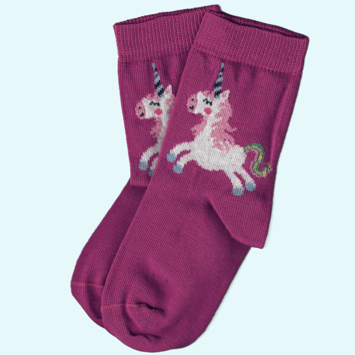 Wunderschöne Motiv Söckchen Fee, Einhorn, Pferdchen aus feiner BIO Baumwolle für Mädchen GOTS