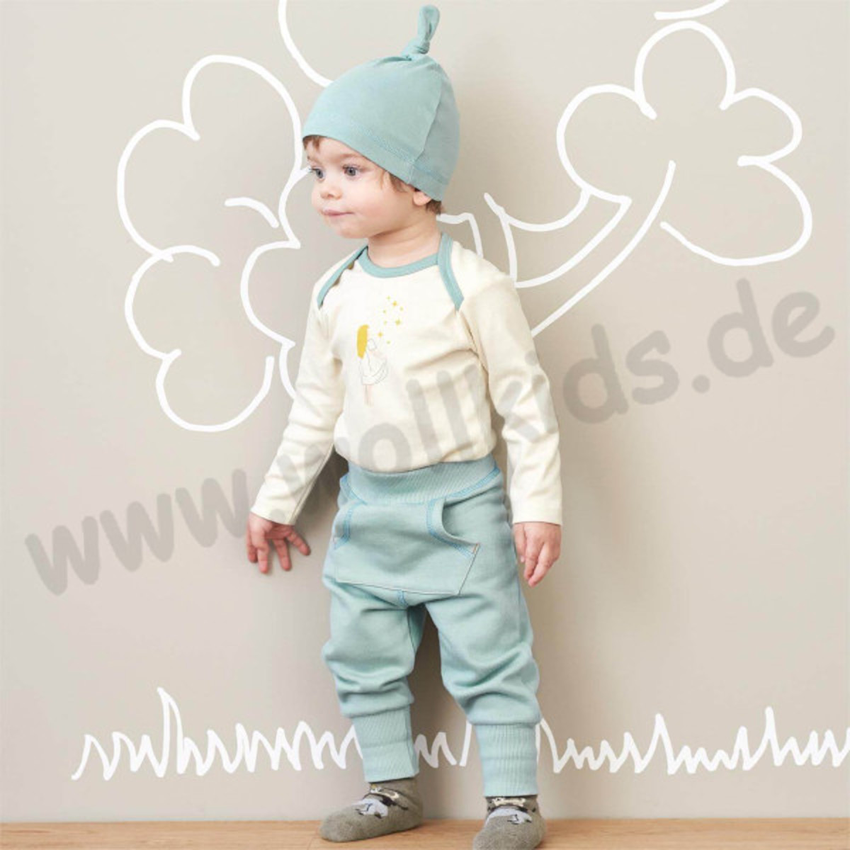 Baby Mütze - Beanie - Haube - Zipfelmütze - aus reiner BIO Baumwolle