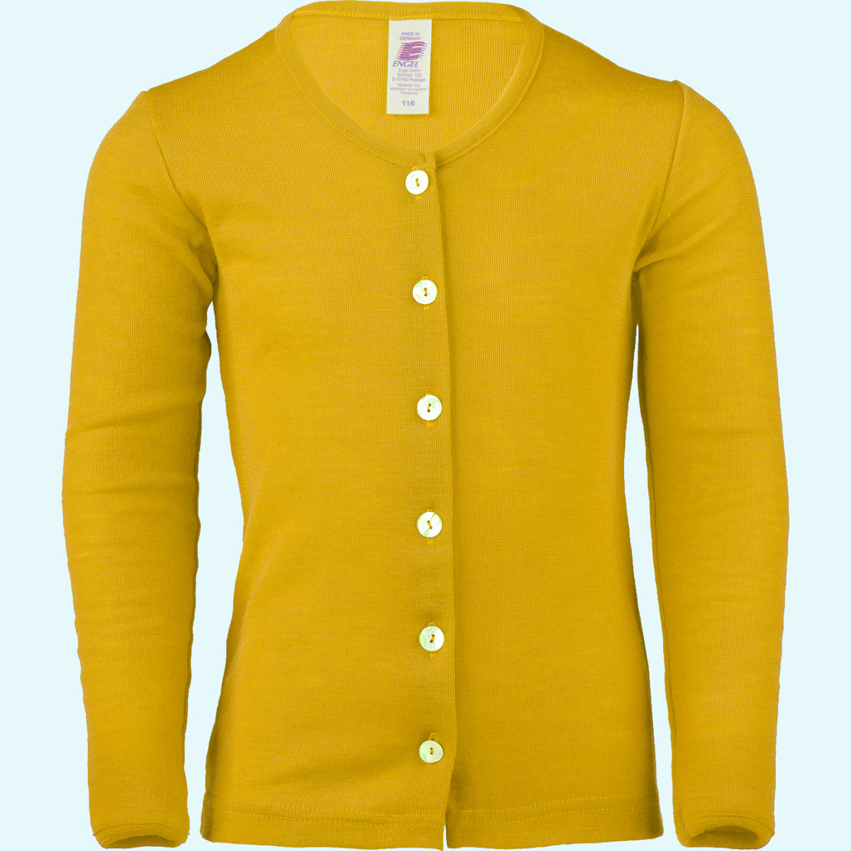Engel Strickjacke Wolle Seide für Kinder Kinder Cardigan Wolle Seide farbig uni GOTS