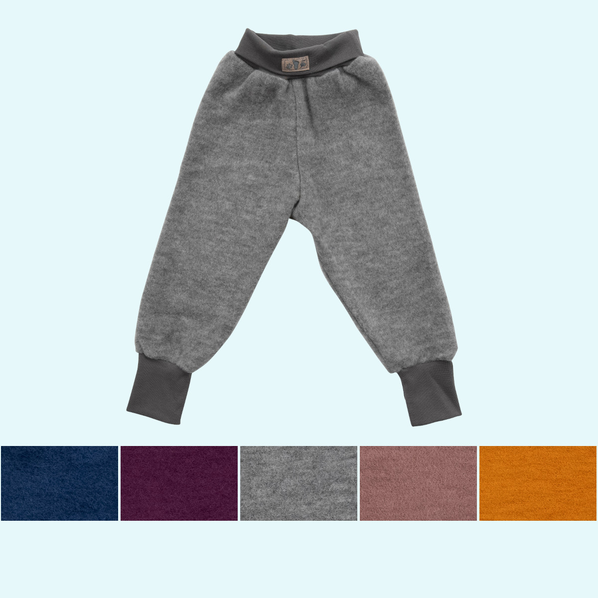 Baby Kinder Hose mit Nabelbund farbig uni GOTS