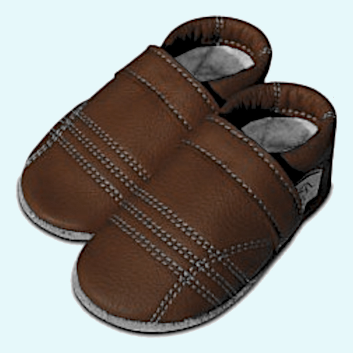 Süße Kinder Hausschuhe - Krabbelpuschen - Bio-Leder mit Schurwollfutter