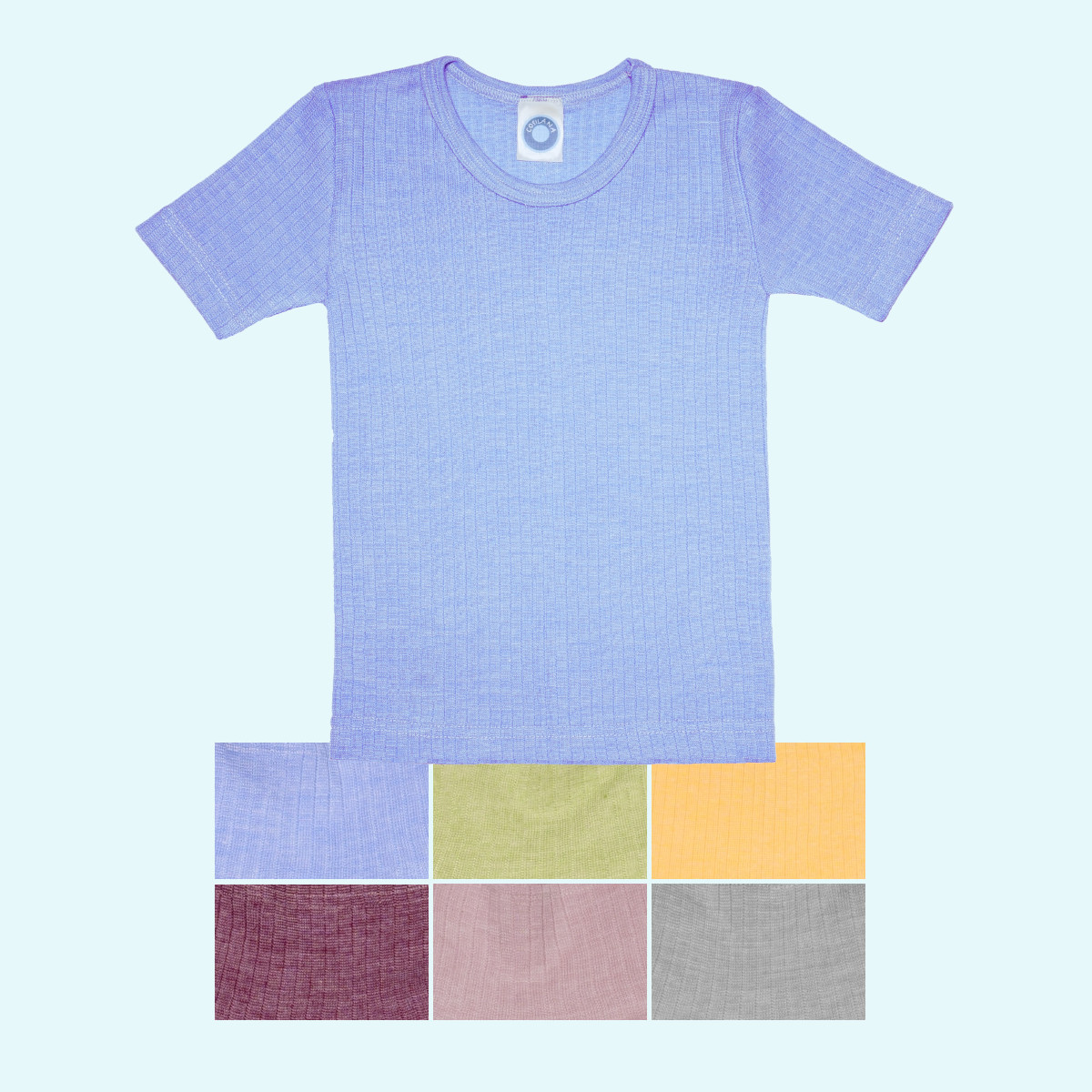 Kinder Unterhemd aus Wolle-Seide-Baumwolle - Cosilana Kurzarm Unterhemd für Kinder aus Wolle-Seide-Baumwolle von Cosilana