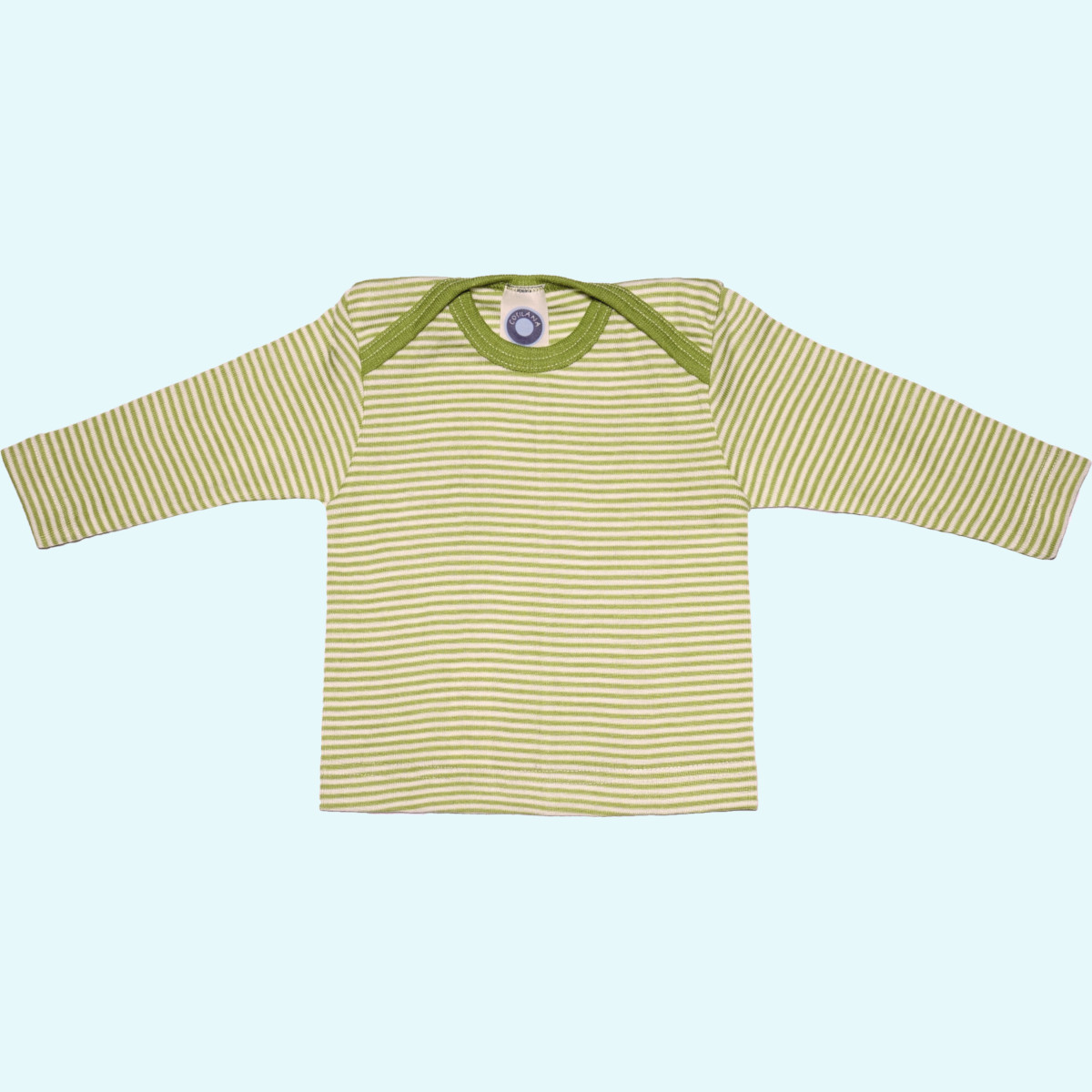 Kuscheliges Cosilana Baby Schlupfhemd Merinowolle Seide Baby langarm Schlupfhemd-Shirt geringelt von Cosilana aus BIO merino Schurwolle/Seide - ideal im Winter & bei empfindlicher Haut GOTS