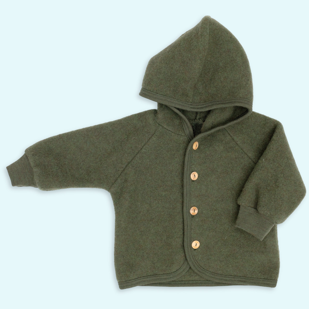 Wollfleece Jacke für Babys von Engel Baby- & Kinder-Kapuzenjacke Wollfleece farbig uni IVN BEST