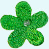 Blume: 22mm grasgrün Perle