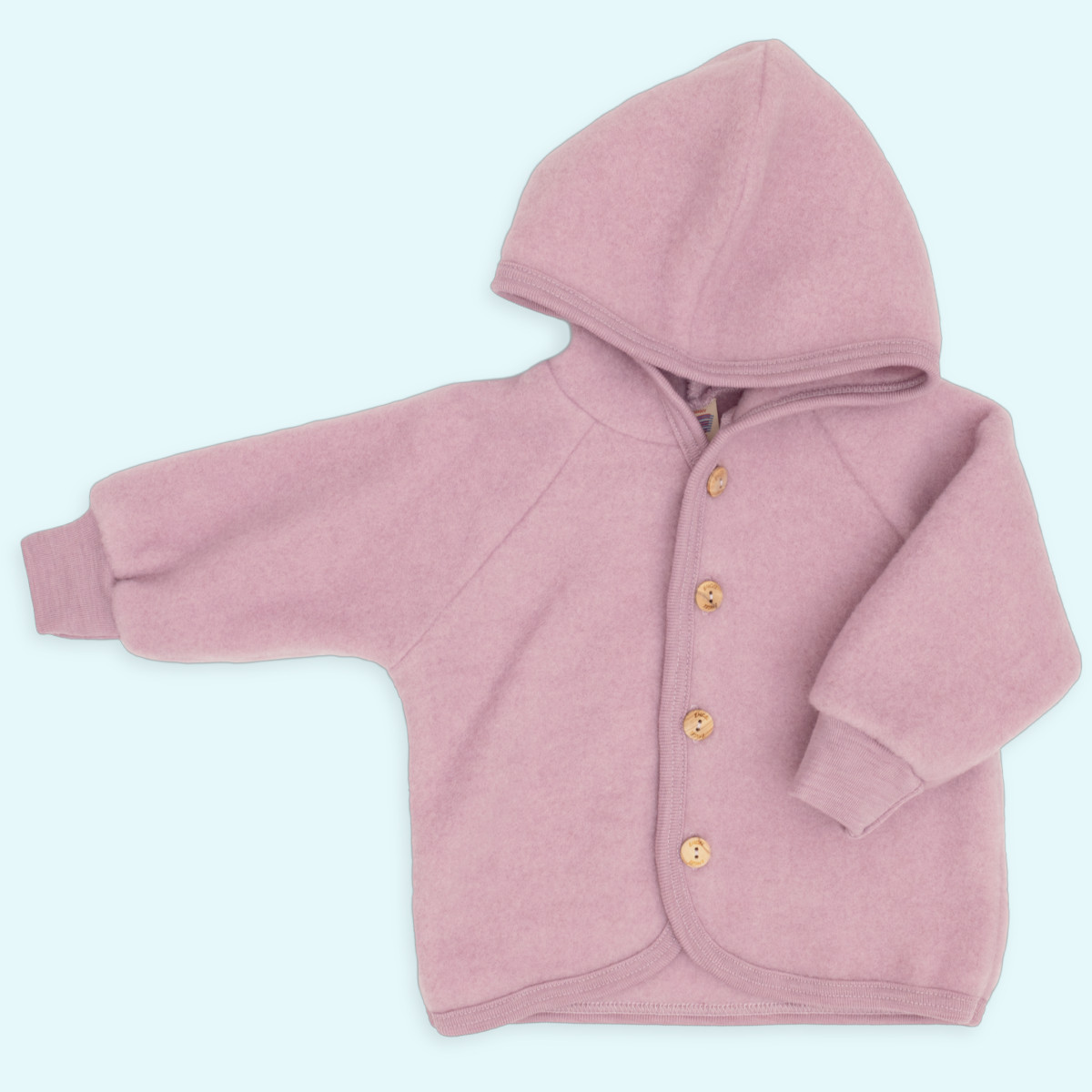 Wollfleece Jacke für Babys von Engel Baby- & Kinder-Kapuzenjacke Wollfleece farbig uni IVN BEST