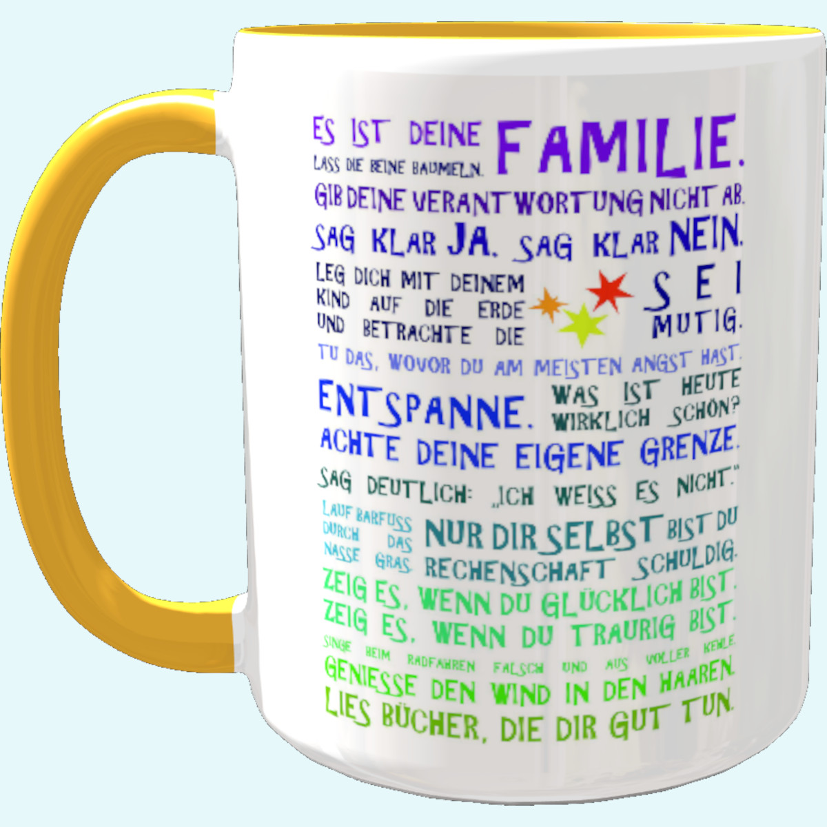Panorama-Tasse: "Es ist Deine Familie..." - Inspirierende Postkarten von Julia Dibbern ☕ Panorama Tasse: "Es ist Deine Familie..." - Inspirierende Postkarten von Julia Dibbern