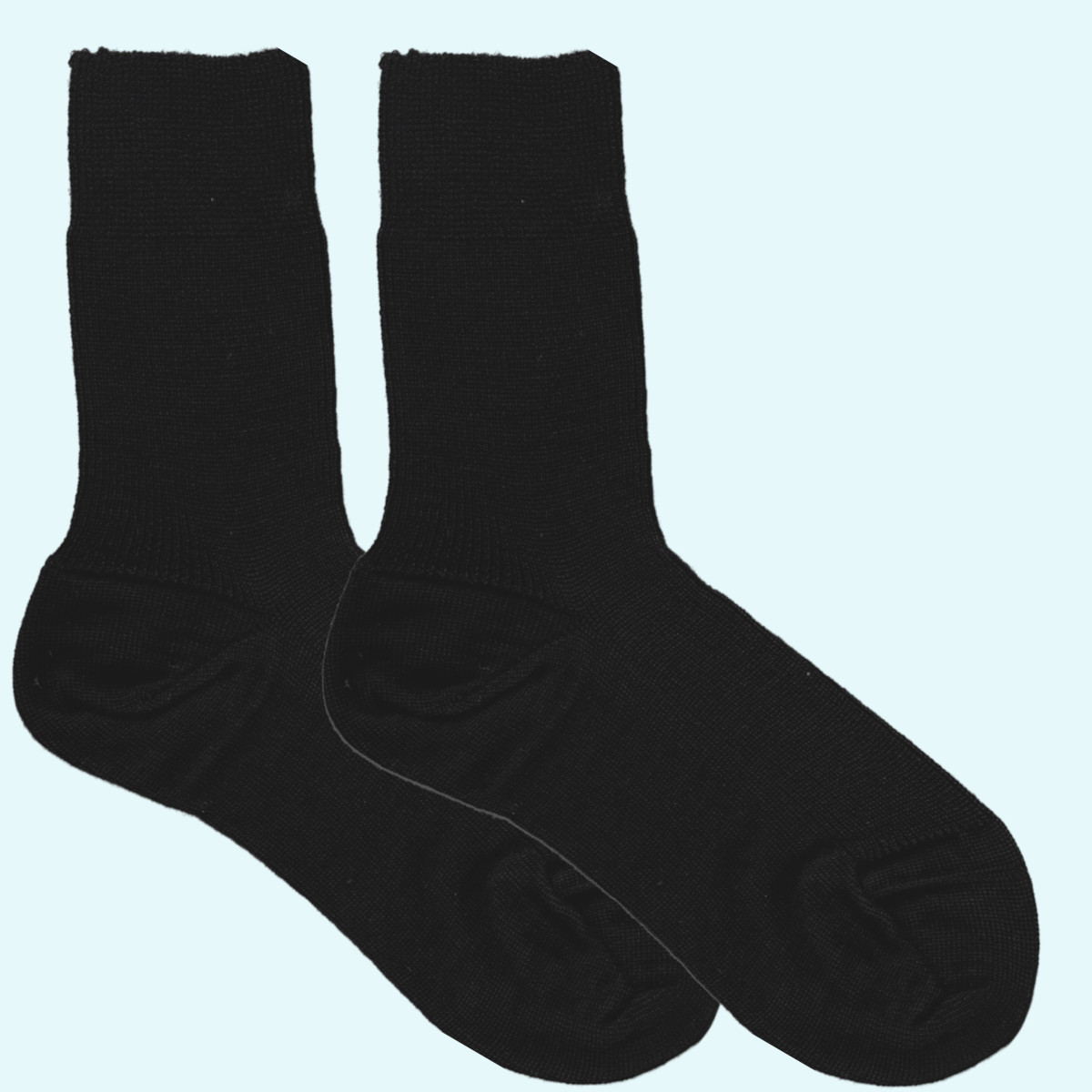 Feine Socken für Damen & Herren aus 100% Merinowolle - Grödo schwarz Schwarze Socken für Damen & Herren aus 100% Merinowolle von Grödo - Feinstrick