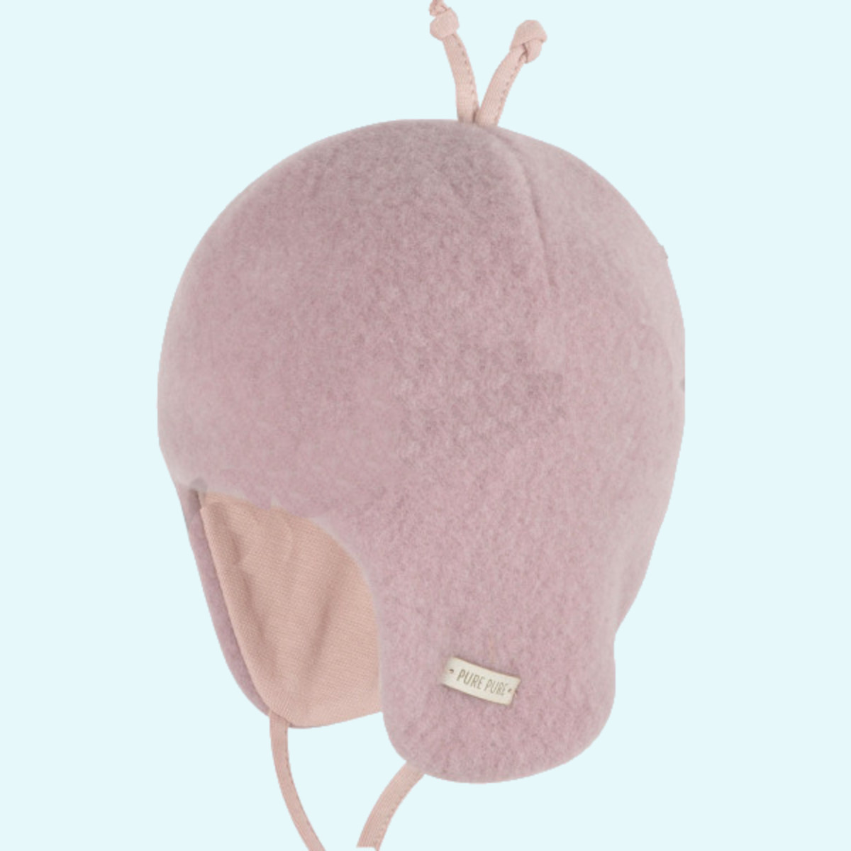 Kuschelig warme Baby Winter Mütze aus 100% Wollfleece von Pure Pure Warme Pure Pure Baby Mütze aus 100% Wollfleece gefüttert mit Bio Baumwolle - perfekt für Neugeborene & als Wintermütze