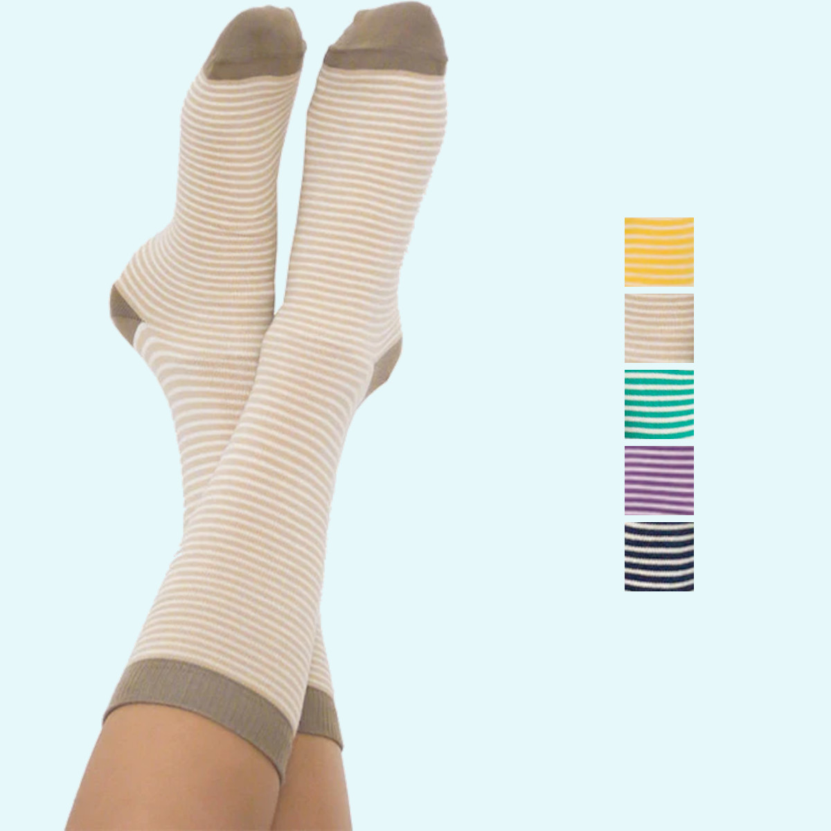 Hohe Socken für Damen & Herren aus Bio Bumwolle - Albero-natur Hohe Socken geringelt für Damen & Herren aus feiner Bio Bumwolle von Albero-natur