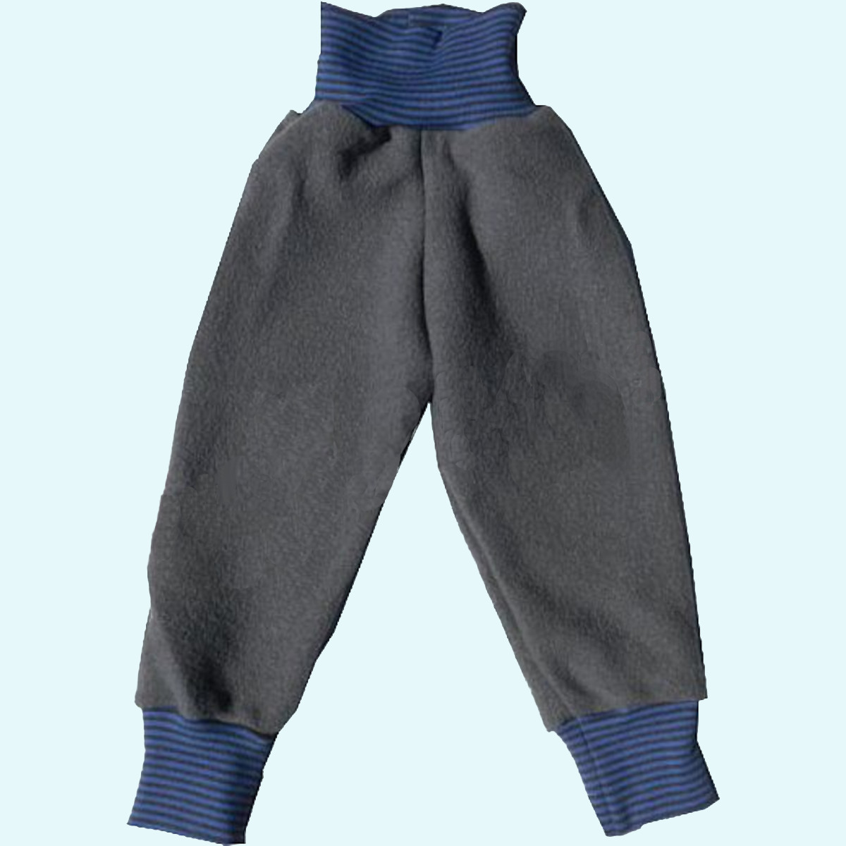 Warme Wollkids Kinder Wollwalk Hose für den Waldkindergarten grau/blau Warme Wollkids Baby & Kinder Wollwalk Hose für den Waldkindergarten im Winter 100% Wolle - Farbe grau/blau