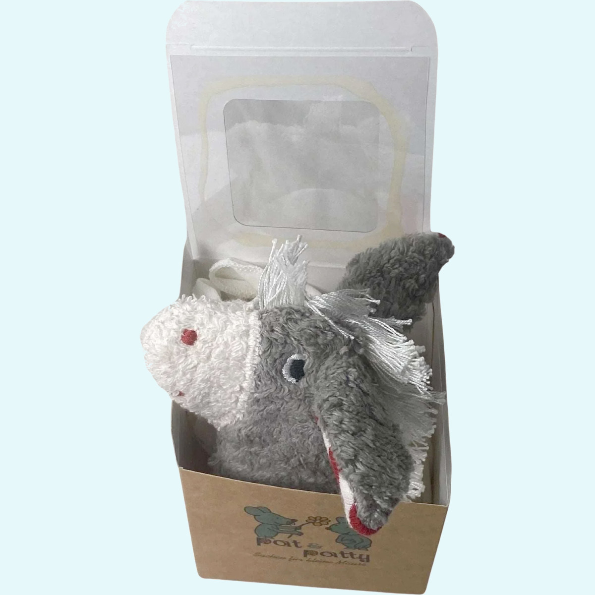 Baby Schnuffeltuch aus 100% Bio Baumwolle - Pat & Patty Schnuffeltuch mit Kuscheltier für Babys aus 100% Bio Baumwolle von Pat & Patty