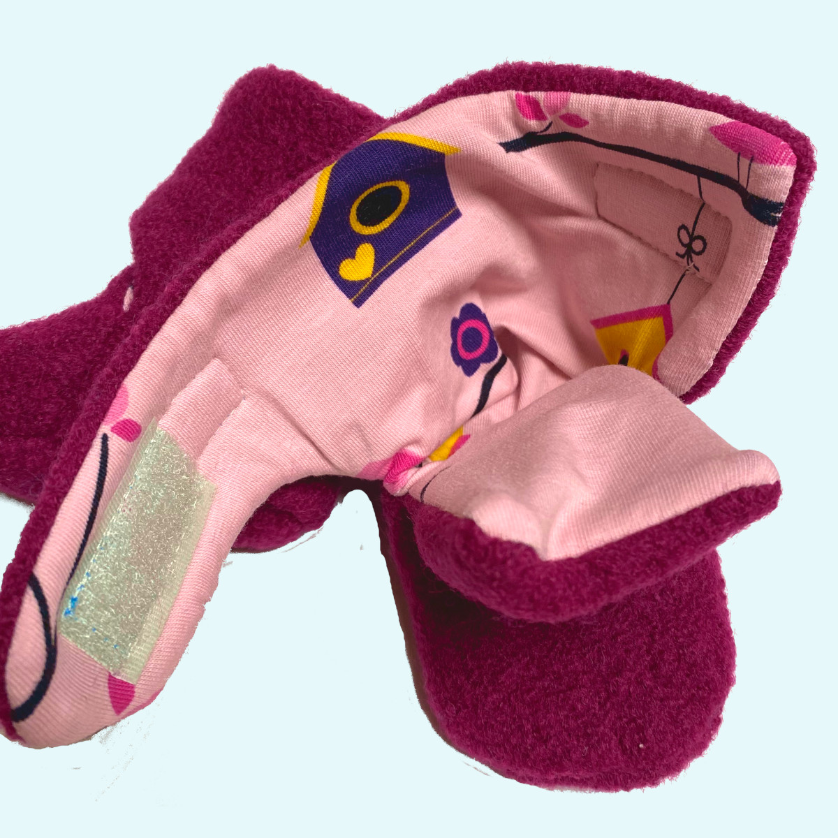 Warme Wollkids Babystiefel Klettstiefel aus 100% Wollwalk mit Baumwollfutter für Babys